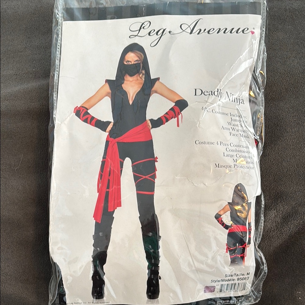 Leg Avenue Black and Red Ninja Costume